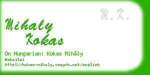 mihaly kokas business card